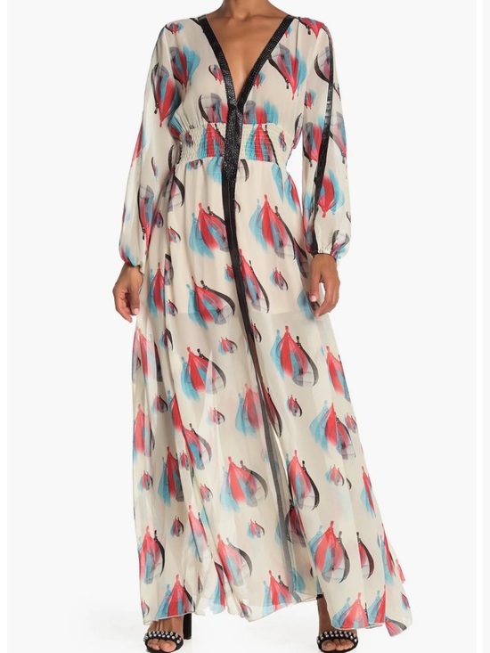 Tov Los Angeles Dresses & Skirts - TOV Los Angeles-Elegant Flowy Hot Air Balloon Print Maxi Dress- Size 42